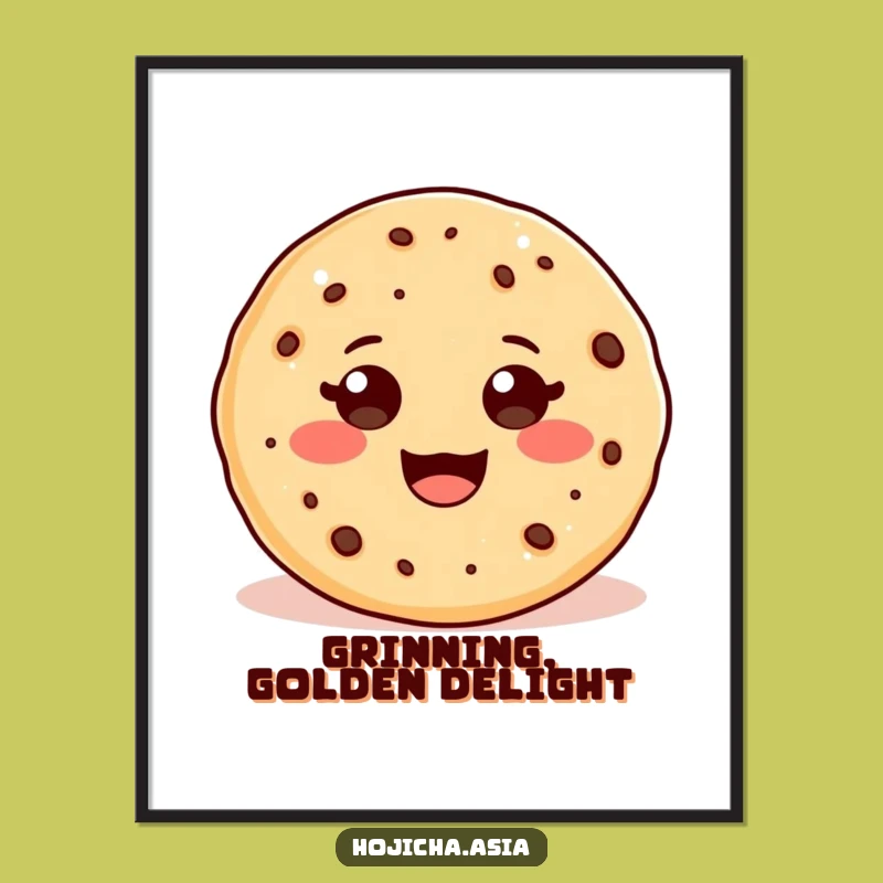 Funny Adorable Hojicha Cookie Digital Art - Instant Sweet Decor Gift