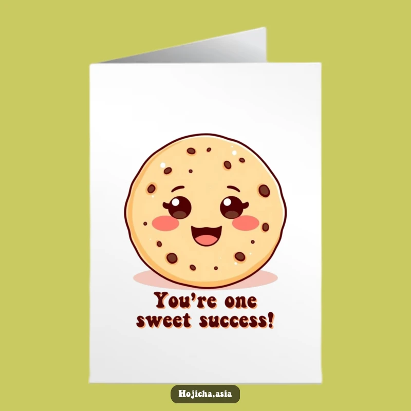 Free Printable Funny Hojicha Cookie Congrats Card - Sweet Success Downloadable Greeting!