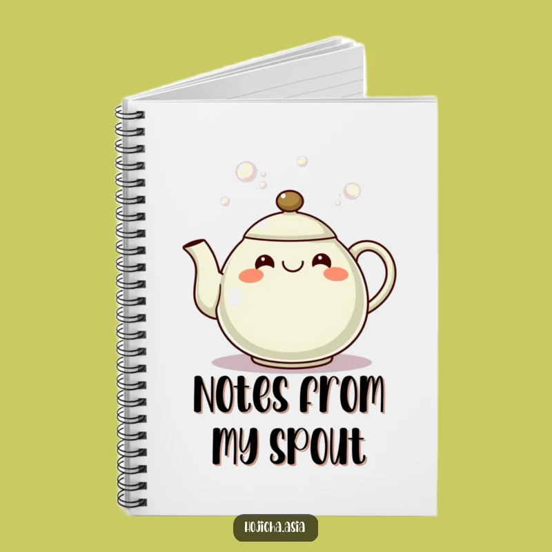 Funny Hojicha Teapot Grin Notebook: Jot Down Ideas with Cheer