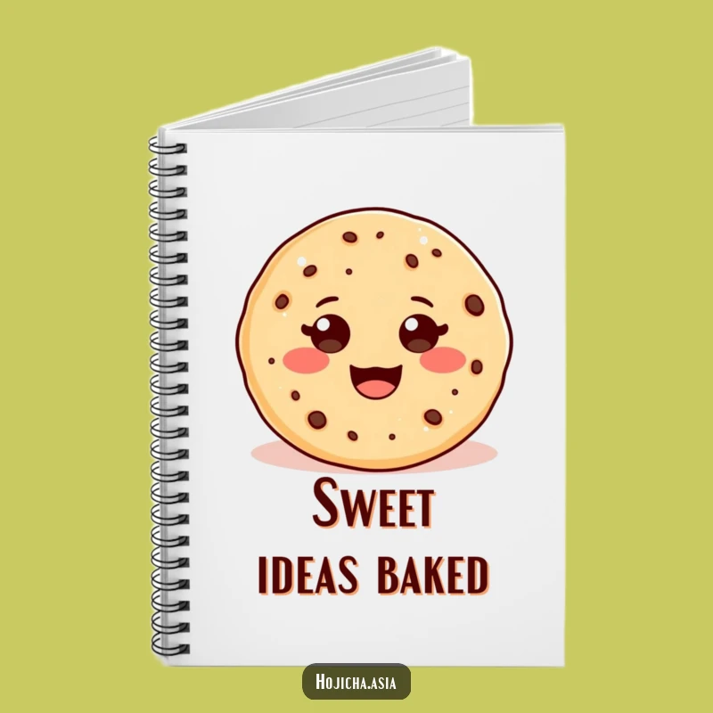 Funny Adorable Hojicha Cookie Notebook - Jot Down Sweet Ideas Gift