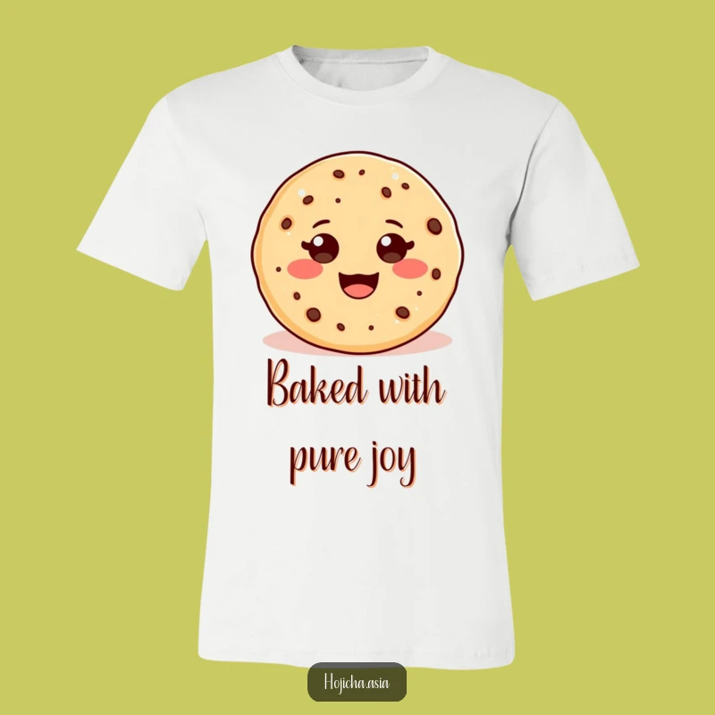 Funny Adorable Hojicha Cookie T-Shirt - Wide Smile Graphic Tee Gift