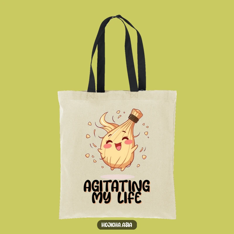 Funny Happy Hojicha Whisk Tote Bag - Carry the Fun Gift