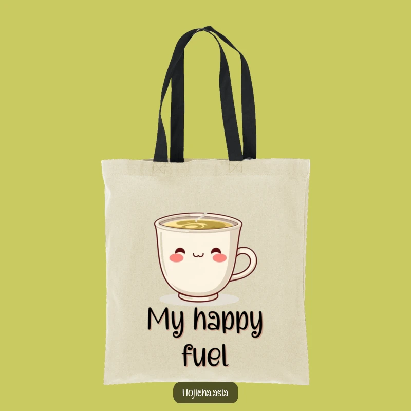 Funny Steaming Hojicha Cup Tote Bag - Carry Your Smile Gift